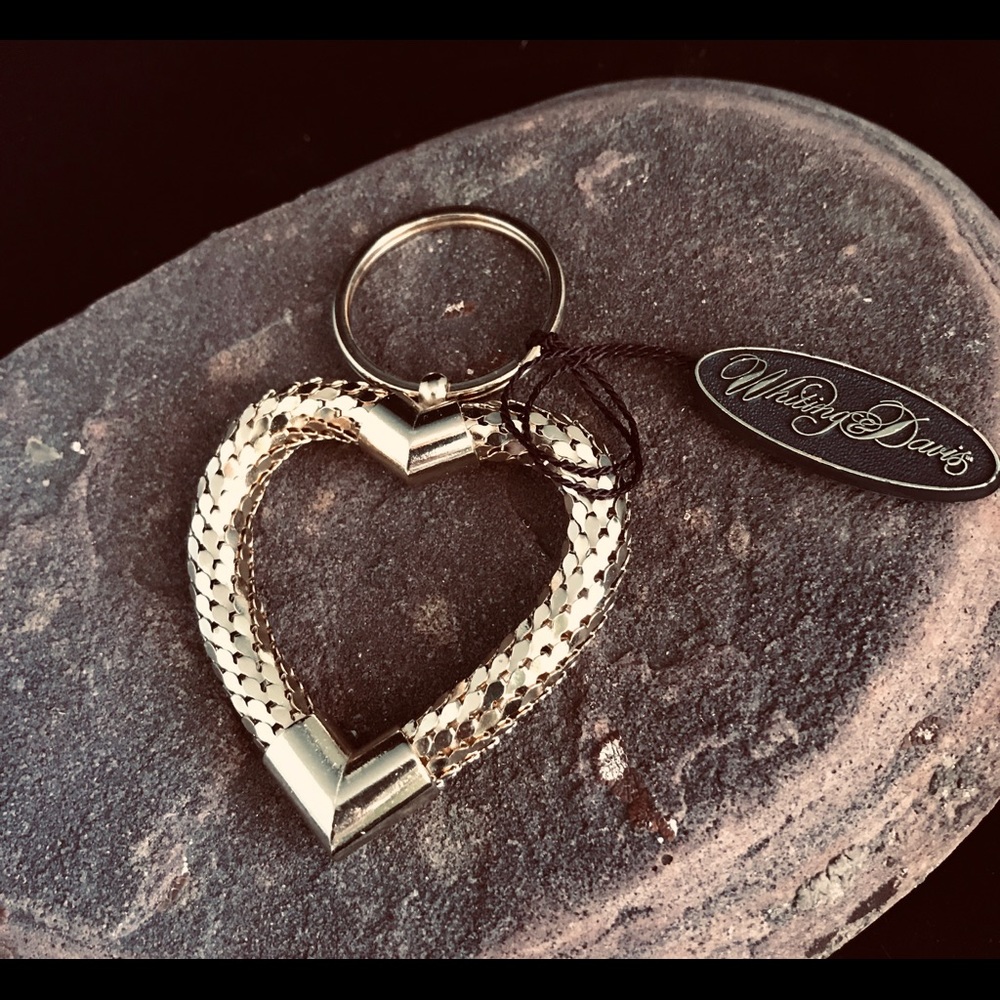 Whiting & Davis gold key ring